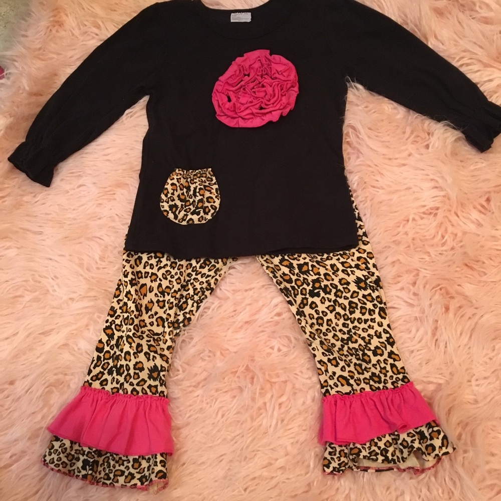 Leopard Print & Fuchsia Matching Set